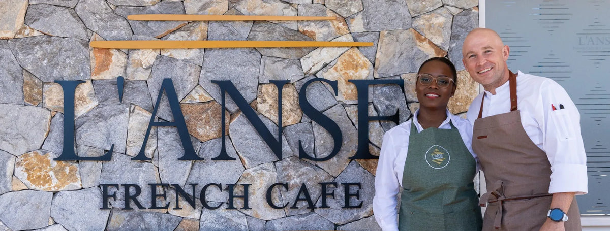 storefront of l'Anse French Cafe with Grace and Marvin